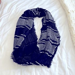 Black and White Loft Infinity Scarf